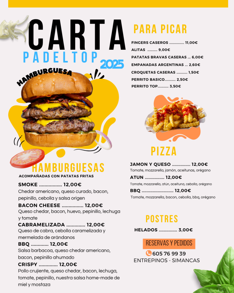 Carta PadelTop